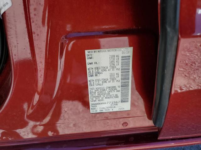1N6AD0ER4KN771967 Nissan FRONTIER S