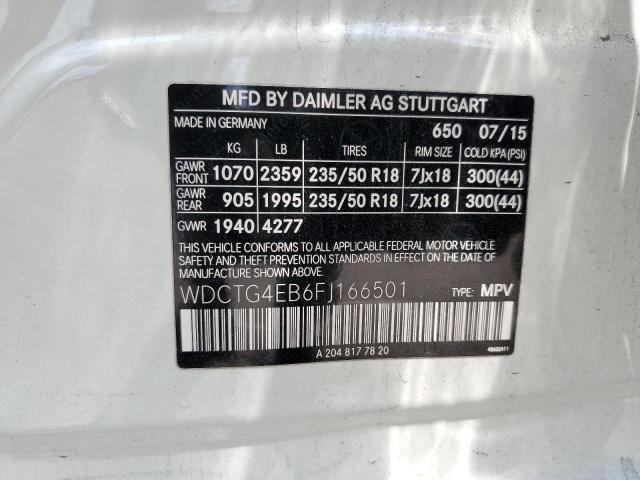 2015 MERCEDES-BENZ GLA 250 - WDCTG4EB6FJ166501