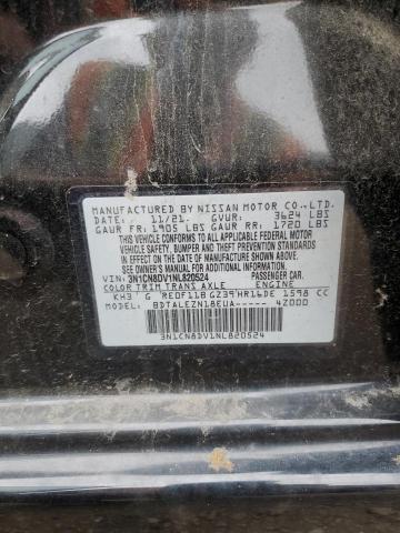  NISSAN VERSA 2022 Чорний