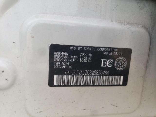 2021 SUBARU WRX SPORT JF1VA1Z68M9820284