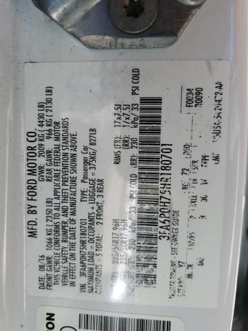 3FA6P0H75HR180701 Ford FUSION SE