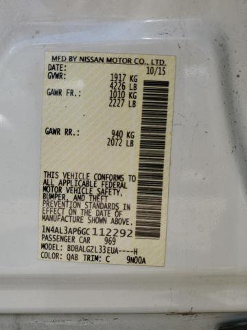 1N4AL3AP6GC112292 Nissan ALTIMA 2.5