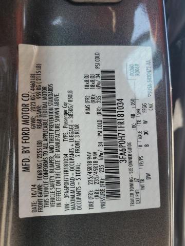 3FA6P0H71FR181034 Ford FUSION SE