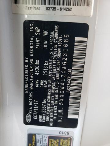 5XXGW4L20JG231689 KIA OPTIMA SX