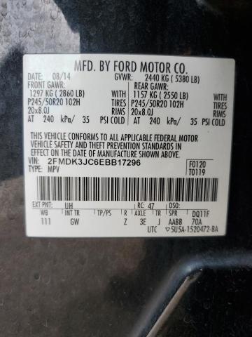 2FMDK3JC6EBB17296 Ford EDGE SEL