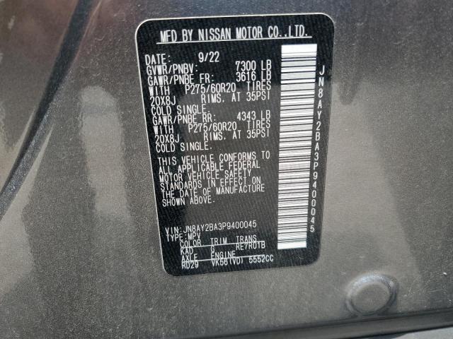  NISSAN ARMADA 2023 Сірий