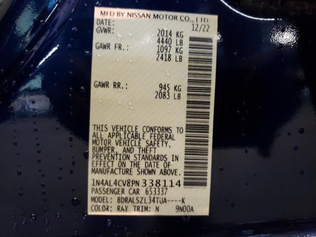 1N4AL4CV8PN338114 Nissan ALTIMA SR
