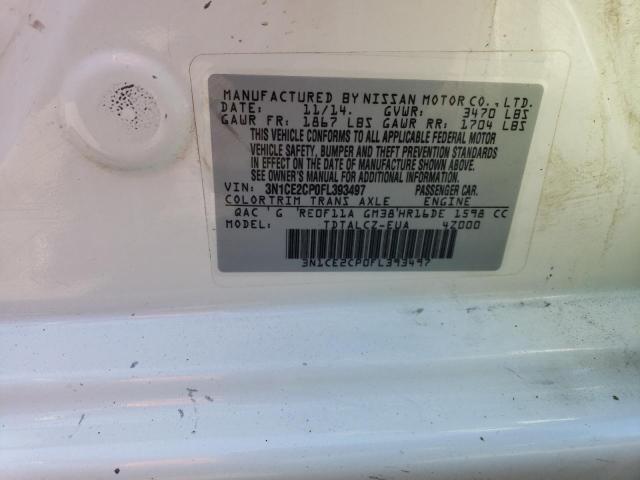 3N1CE2CP0FL393497 Nissan Versa Note S