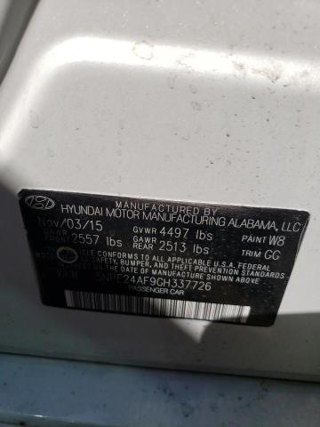 5NPE24AF9GH337726 Hyundai SONATA SE