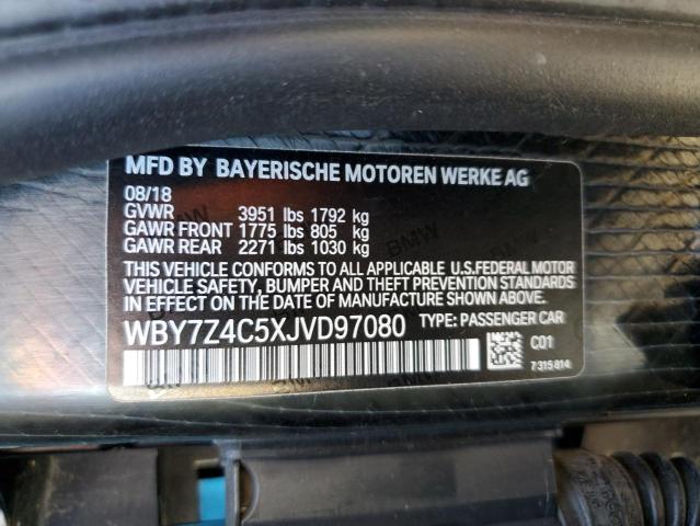 2018 BMW I3 REX - WBY7Z4C5XJVD97080