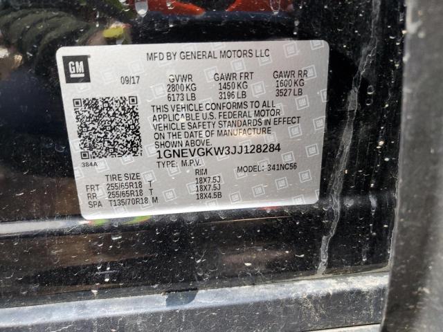 2018 CHEVROLET TRAVERSE L - 1GNEVGKW3JJ128284