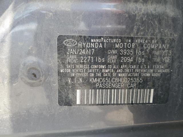 2017 HYUNDAI IONIQ - KMHC65LC8HU025355