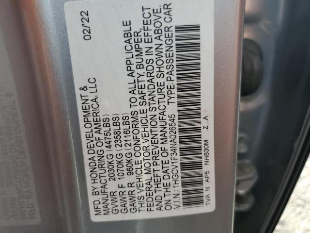 1HGCV1F34NA026545 Honda Accord Sport