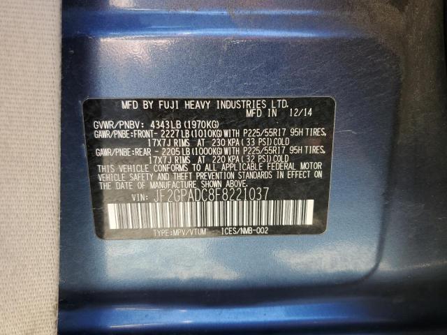 JF2GPADC8F8221037 Subaru Xv Crosstrek 2.0 Premium