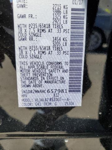5N1DR2MN4HC657981 Nissan Pathfinder S