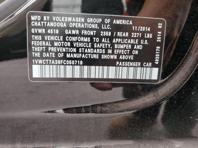 2015 VOLKSWAGEN PASSAT SEL - 1VWCT7A38FC050719