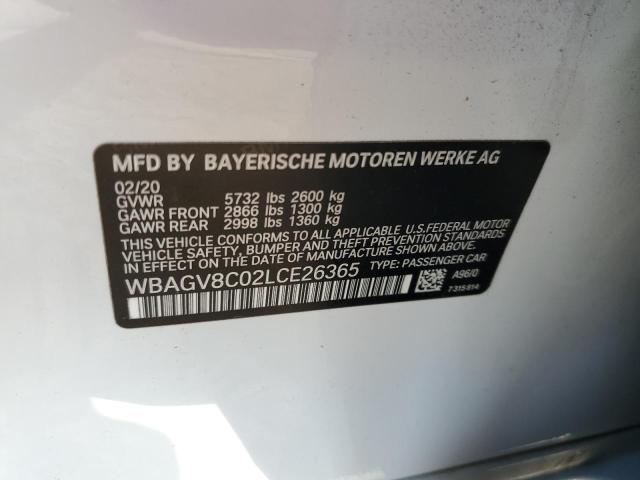 2020 BMW M850XI - WBAGV8C02LCE26365