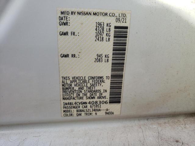 1N4BL4CV6MN408306 Nissan ALTIMA SR