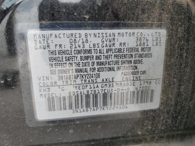 3N1AB7AP7KY224106 Nissan SENTRA S