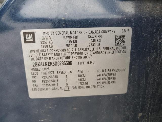 2GKALNEK5G6286596 GMC Terrain Sle