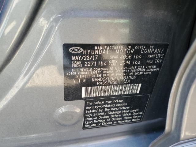 KMHD04LB8JU483006 Hyundai Elantra Sport