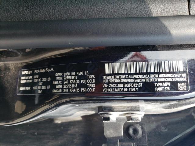 ZACCJBBT9GPD12187 Jeep Renegade Latitude