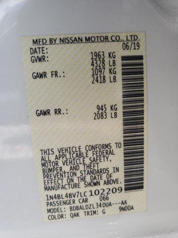 1N4BL4BV7LC102209 Nissan ALTIMA S