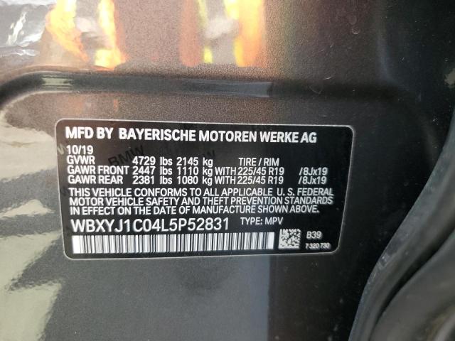 VIN WBXYJ1C04L5P52831 2020 BMW X2, Xdrive28I no.12