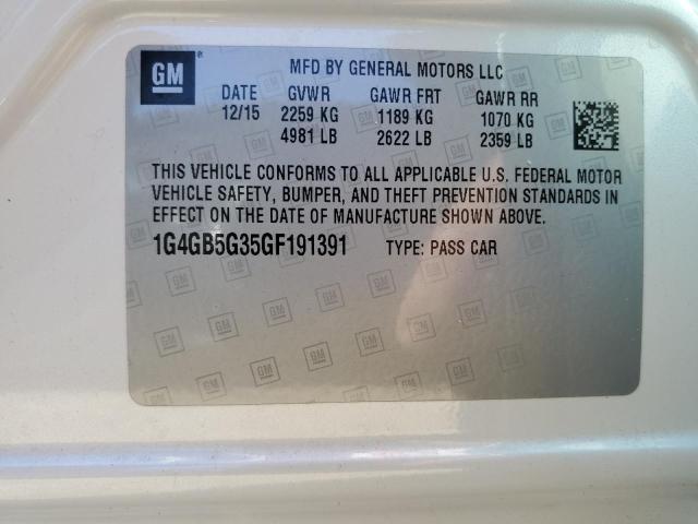 1G4GB5G35GF191391 Buick Lacrosse
