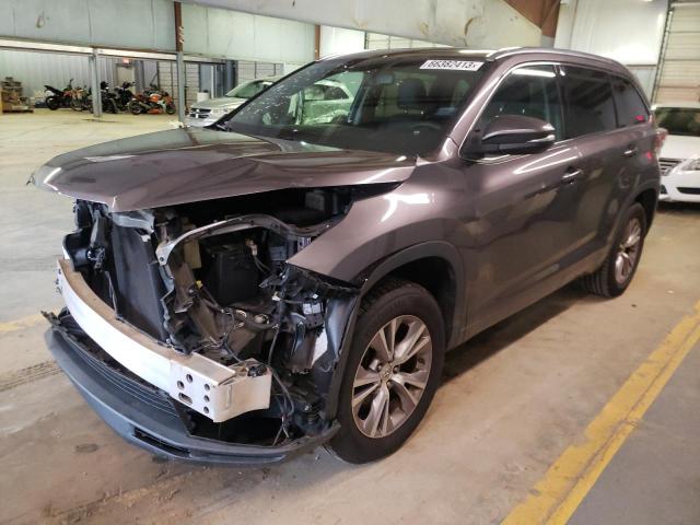 VIN 5TDKKRFH0ES025280 2014 Toyota Highlander, Xle no.1