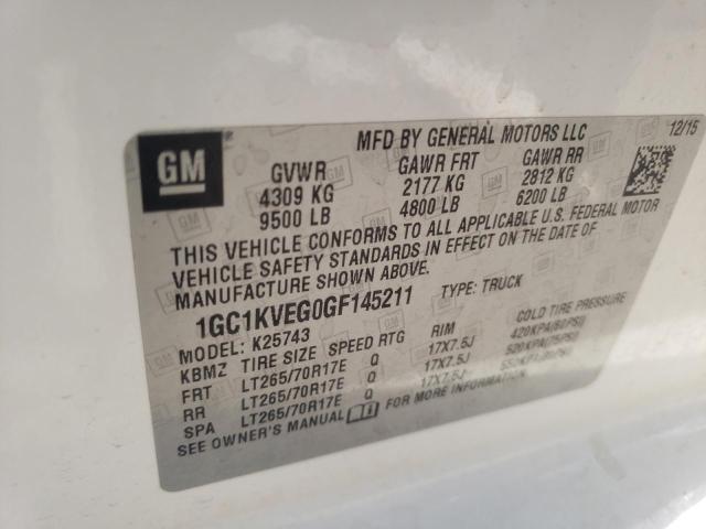 1GC1KVEG0GF145211 Chevrolet Silverado K2500 Heavy Duty Lt