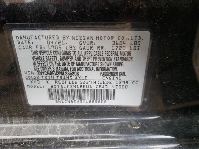 3N1CN8EV3ML885808 Nissan VERSA SV