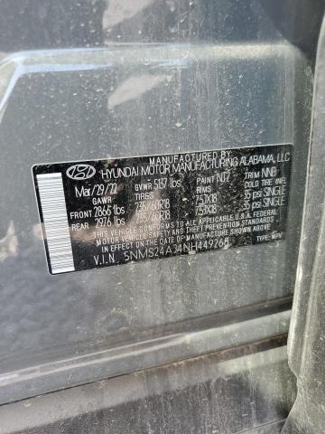 2022 Hyundai Santa Fe Sel VIN: 5NMS24AJ4NH449268 Lot: 78977103