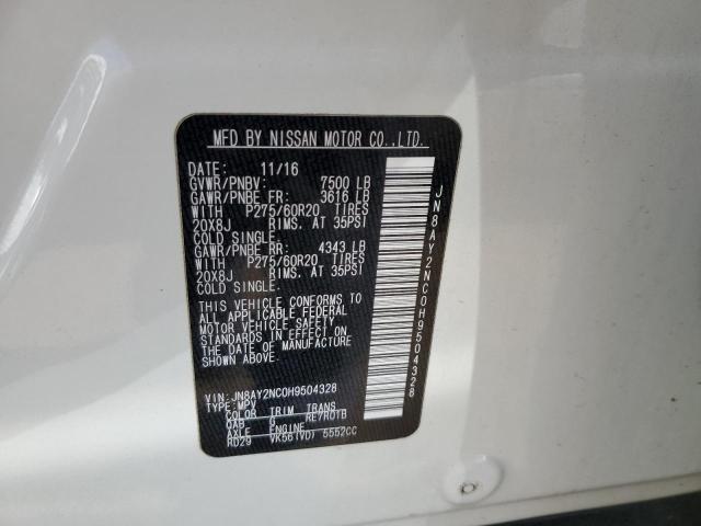 JN8AY2NC0H9504328 Nissan ARMADA SV