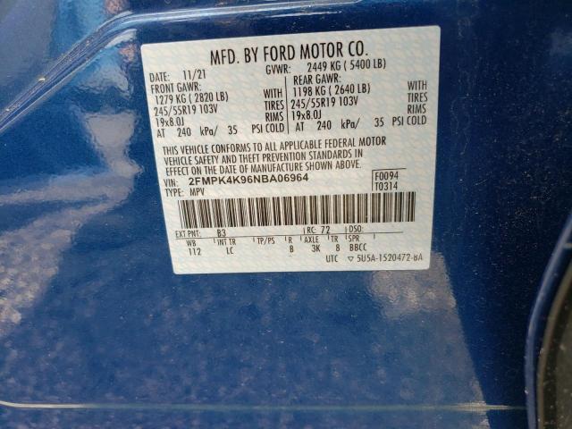 2FMPK4K96NBA06964 Ford Edge TITAN 14