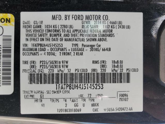 1FATP8UH4J5145253 Ford MUSTANG