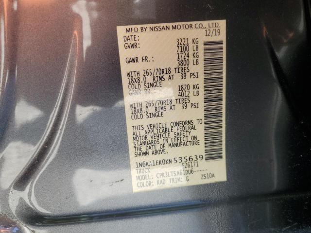 1N6AA1EK0KN535639 Nissan TITAN S