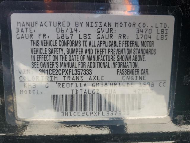3N1CE2CPXFL357333 Nissan Versa Note S
