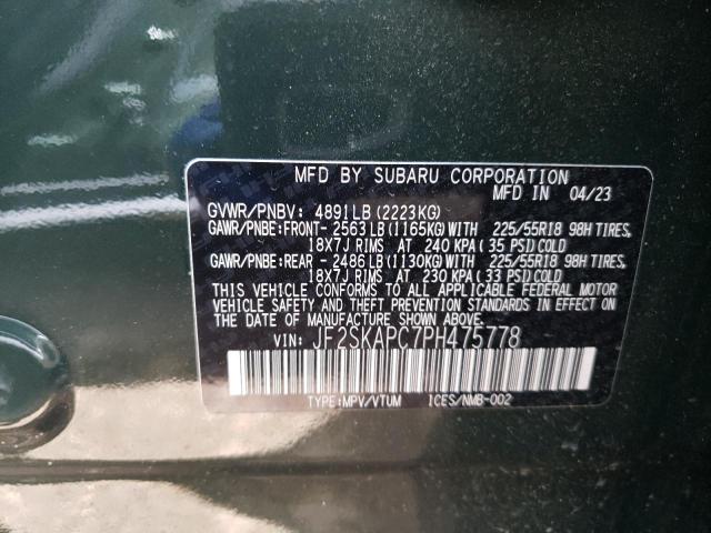 JF2SKAPC7PH475778 Subaru Forester Limited