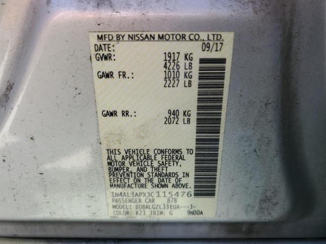 1N4AL3APXJC115476 Nissan ALTIMA 2.5