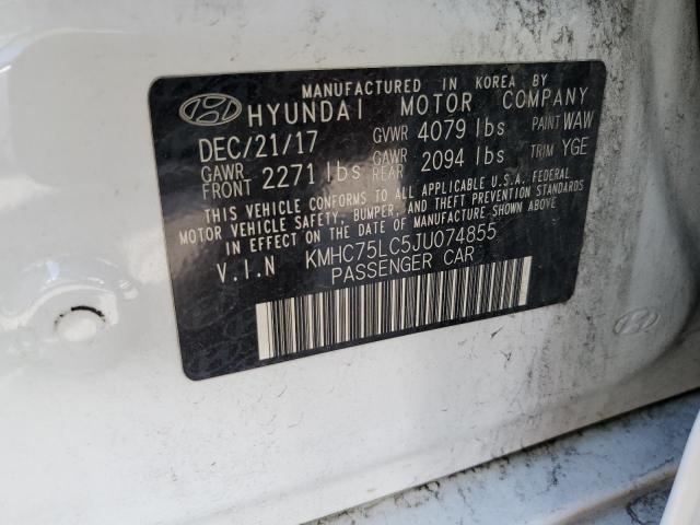 2018 HYUNDAI IONIQ SEL - KMHC75LC5JU074855