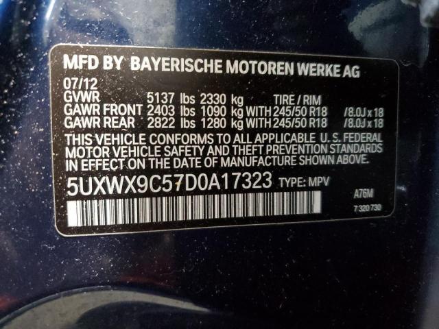 VIN 5UXWX9C57D0A17323 2013 BMW X3, Xdrive28I no.13