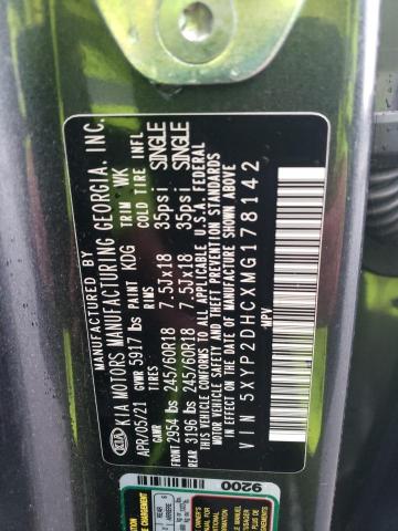 5XYP2DHCXMG178142 KIA Telluride Lx