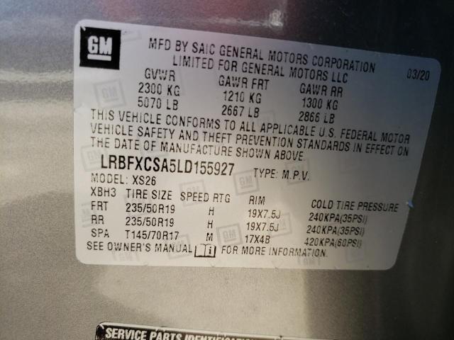 LRBFXCSA5LD155927 Buick Envision Essence