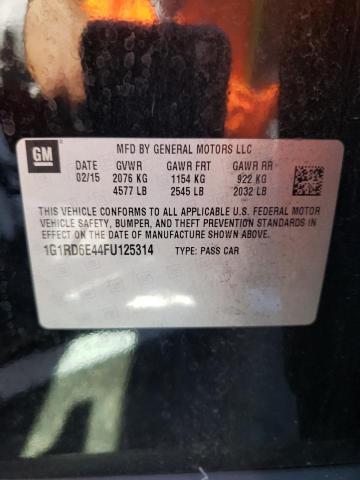 VIN 1G1RD6E44FU125314 2015 Chevrolet Volt no.12