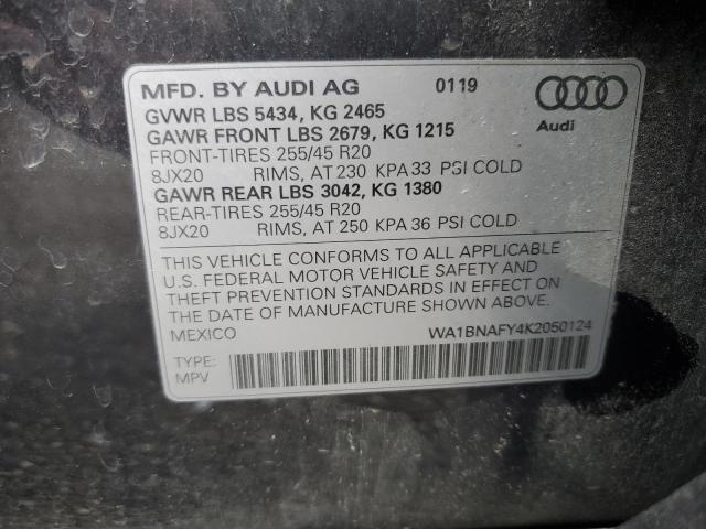 WA1BNAFY4K2050124 2019 AUDI Q5, photo no. 14