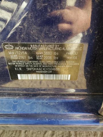 5NPDH4AEXEH504688 Hyundai ELANTRA SE