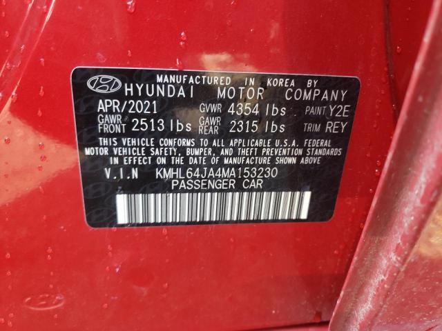 KMHL64JA4MA153230 Hyundai SONATA SEL