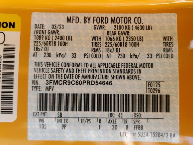 VIN 3FMCR9C60PRD54646 2023 FORD BRONCO no.13