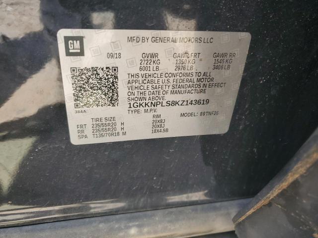 2019 GMC ACADIA ALL 1GKKNPLS8KZ143619
